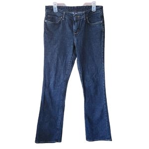 Patagonia Size 29 (8) Women Flare Denim Jeans Pants, EUC Dark Blue Wash Outdoor